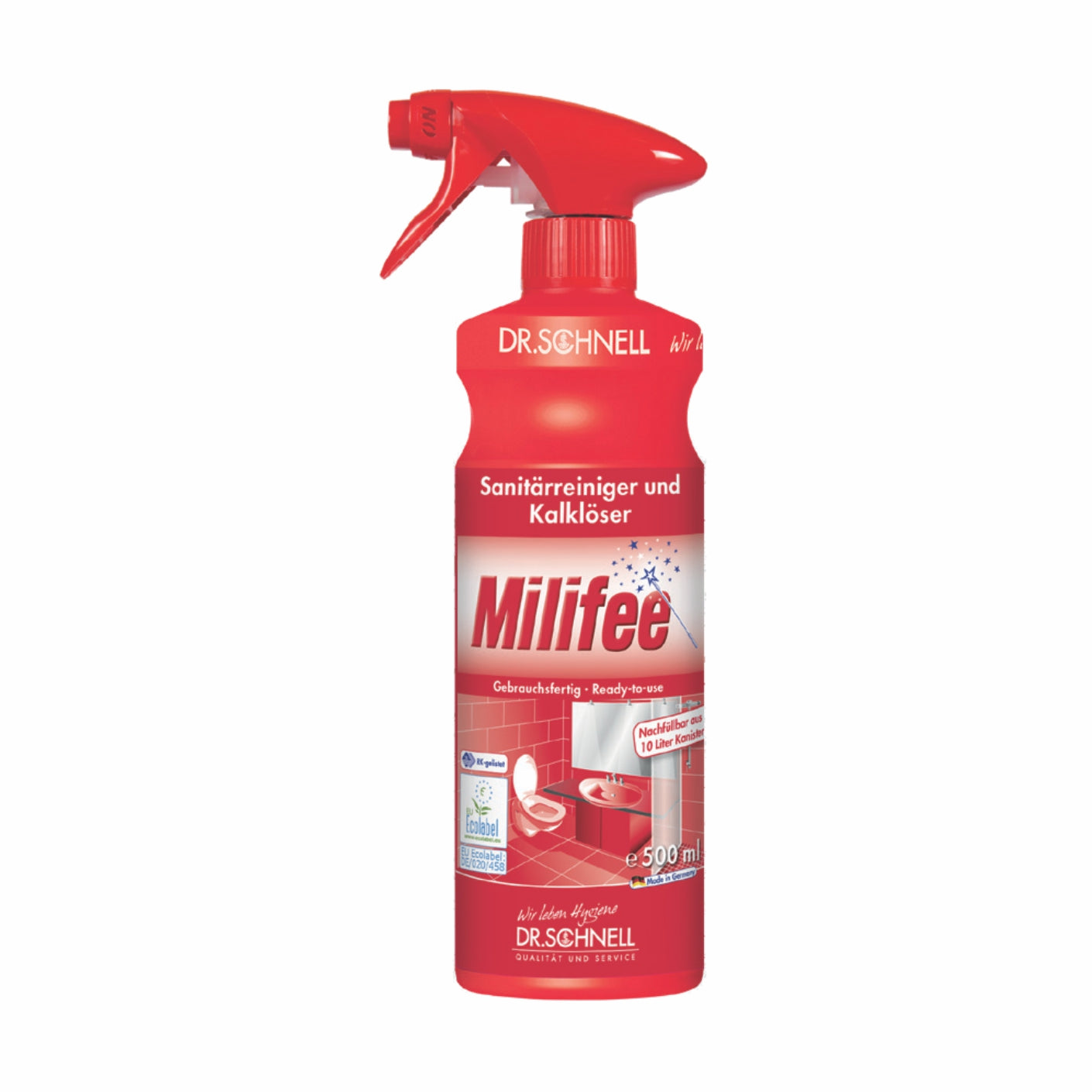 Dr. Schnell Sanitärreiniger Milifee, gebrauchsfertig - 0,5 Liter - Sprühflasche