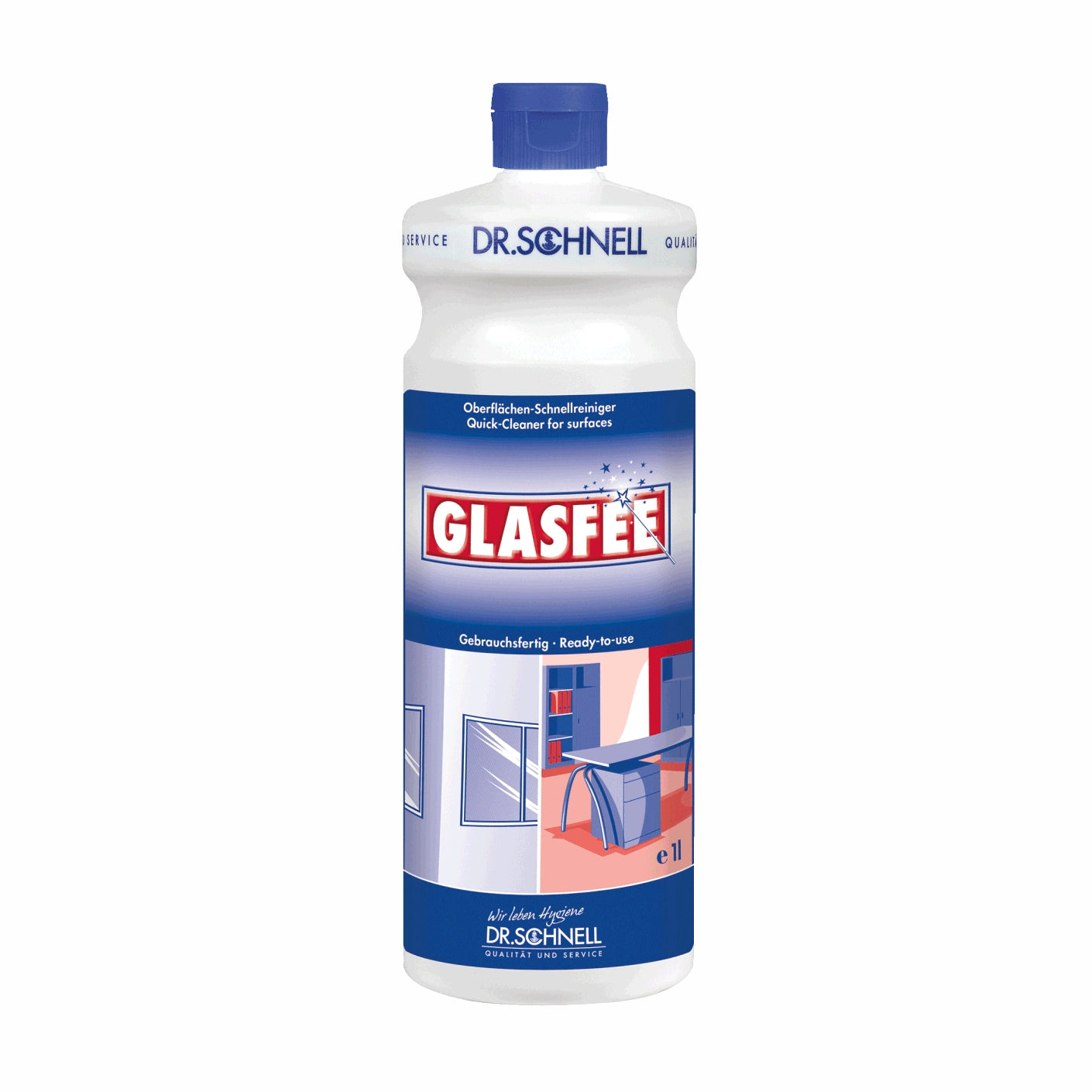 Dr. Schnell Glasreiniger GLASFEE, gebrauchsfertig - 1 Liter - Kanister